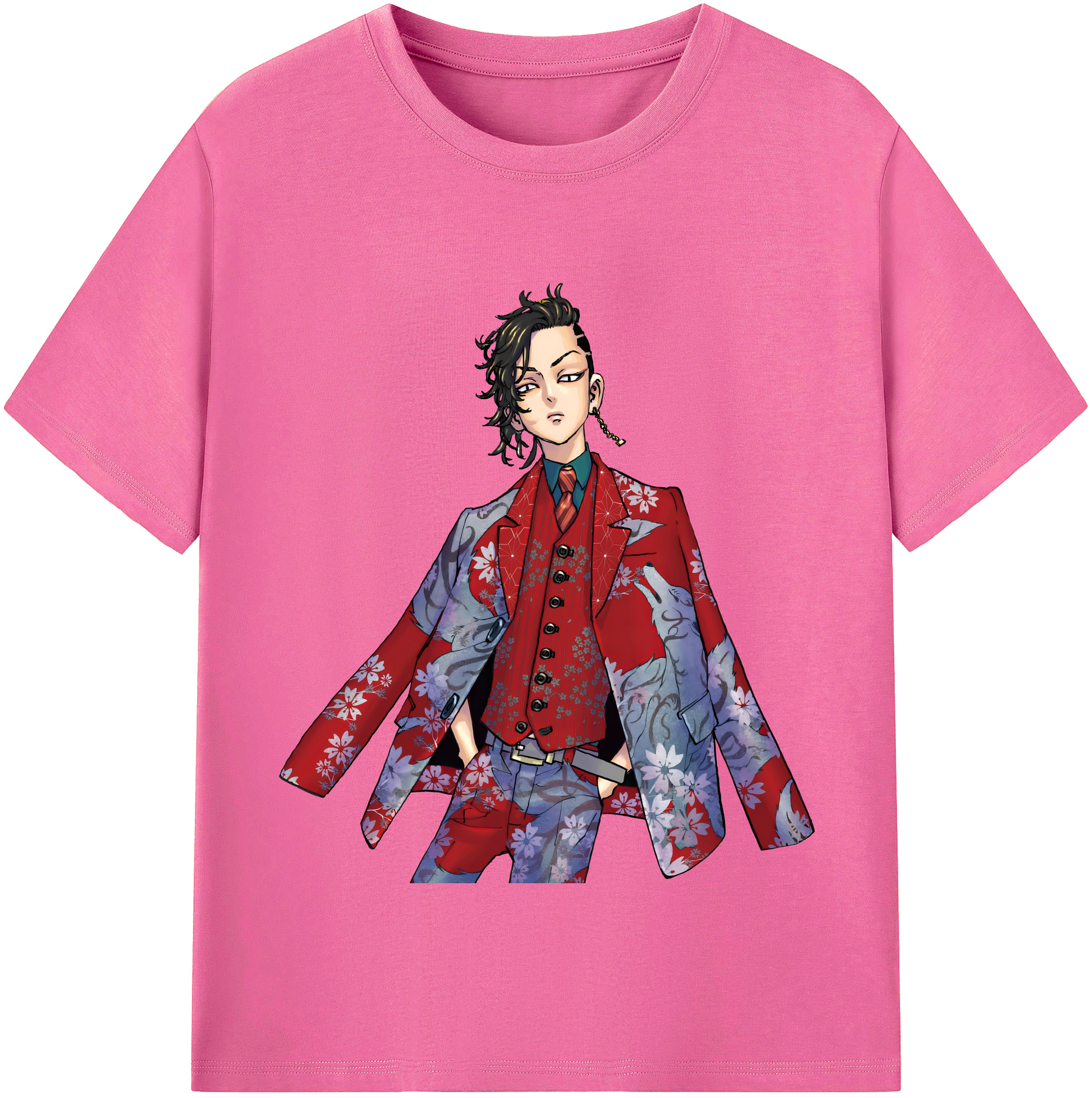 （画像用） 東京リベンジャーズ Tokyo Revengers レディースカジュアルプリントTシャツ（綿100％）